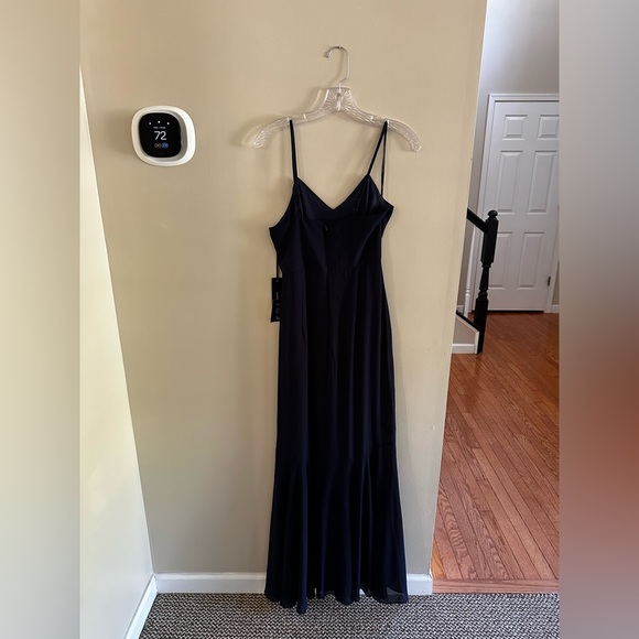 NWT Lulu's Navy Blue Floor-Length Dress - Picture 3 of 4